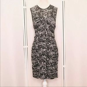 H&M Black Snakeskin Ruched Cocktail Party Dress Size 12 - M / L